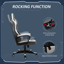 Vinsetto Racing Gaming Chair w/ Lumbar Support, Gamer Office Chair, Grey White