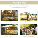 Outsunny Patio Metal Gazebo Door Window Awning Wall Mount Outdoor Shelter