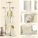 PawHut Condo Furniture Scratcher Post Pet Cat Tree Kitten Bed House Play Toy