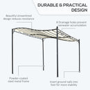 Outsunny 3 x 3M Wall Mounted Awning Free Stand Canopy Shade Garden Porch Pergola