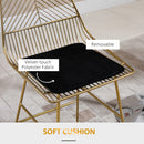 HOMCOM Modern Counter Height Bar Stools Set of 2 pcs Wire Metal Barstools