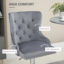 HOMCOM Adjustable Bar Stools Set of 2, Swivel Bar Chairs w/ Back Footrest, Grey