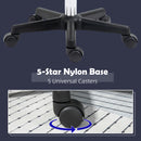 HOMCOM Adjustable Swivel Salon Chair Padded Seat Back 5 Wheels Black