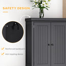 HOMCOM Freestanding Kitchen Storage Cabinet Drawers Cupboards Shelves Black