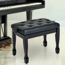 HOMCOM Faux Leather Piano Stool Height Adjustable Seat Keyboard Bench Black