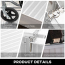 HOMCOM 3ft Aluminium Folding Wheelchair Ramp Equipment Mobility Suitcase