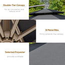 Outsunny 2.7m Cantilever Banana Parasol Outdoor Sun Shade w/ Crank, Black