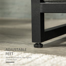 HOMCOM Clothes Rail, Metal Coat Stand, Garment Rack with 2 Fabric Storage Drawer