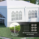 Outsunny 3 x 6m Pop Up Gazebo Height Adjustable Party Tent w/ Storage Bag Black