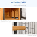 PawHut Wood & Steel Aviary Bird Cage w/ Standing Pole, Nest, Slide-Out Tray