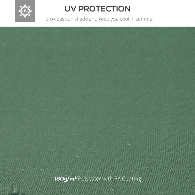 Outsunny 3(m) 2 Tier Garden Gazebo Top Cover Replacement Canopy Roof Dark Green