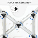 HOMCOM Adjustable Shower Stool with Suction Foot Pads for Elderly Disabled