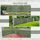 Outsunny 4 PCs Expanding Trellis Fence 2mx1m Privacy Screen for Garden Balcony