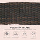 Outsunny 7PC Rattan Dining Set Patio Chair Glass Top Table Wicker Furniture