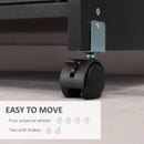 Vinsetto Mobile Printer Stand w/ Storage Shelf Universal Wheels for Home Black