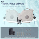 Outsunny Retractable Hose Reel Wall Mounted w/ Lead-in Hose and Handle, 10m