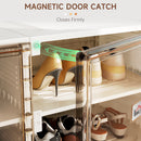 HOMCOM 20-Pair Portable Shoe Cabinet, Folding Shoe Storage Organizer for Hallway