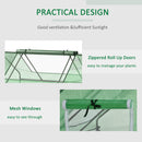 Outsunny Greenhouse Flower Planter Mini Zipper Garden Patio Steel 1.8 M