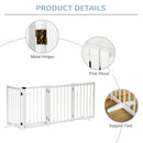 PawHut Freestanding Pet Gate w/ 2 Support Feet for Doorways Stairs White