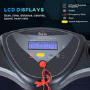 HOMCOM Foldable Motorised Treadmill, Indoor Running Machine w/ LCD Display