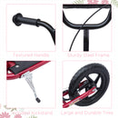 HOMCOM Push Scooter Teen Kids Stunt Bike Ride On with 12" EVA Tyres, Red