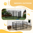 PawHut Heavy Duty 6 Panel Pet Playpen for Small Dogs, 82.5-150 x 61cm
