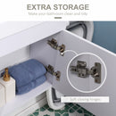 kleankin Bathroom Vanity Unit with Basin, Wall Mounted Wash Stand, White