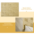 HOMCOM 4 Panel Folding Room Dividers for Wall, Privacy Screen Panels, Brown