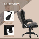 Vinsetto Office Chair w/ Heating Massage Points Relaxing Reclining Black