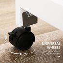 HOMCOM Kitchen Trolley Utility Cart W/ Wheel Wine Rack Open Shelf and Cabinet