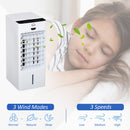 Portable Air Cooler Evaporative Cooler Humidifier with Ice Crystal Box Remote Controller 7.5 Hour Timer 3 Mode 3 Speed Swing and Ice Cooling Function for Bedroom Dorm Office White 9 Settings Fan