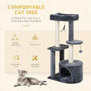 PAWHUT Cat Multi-Activity Tree Tower w/ Perch House Scratching Post Play Ball