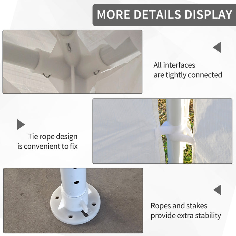 Outsunny 3 x 4 m Garden Gazebo Outdoor Canopy Marquee Party Tent White