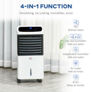 HOMCOM Mobile Air Cooler, Evaporative Ice Cooling Fan Humidifier Unit