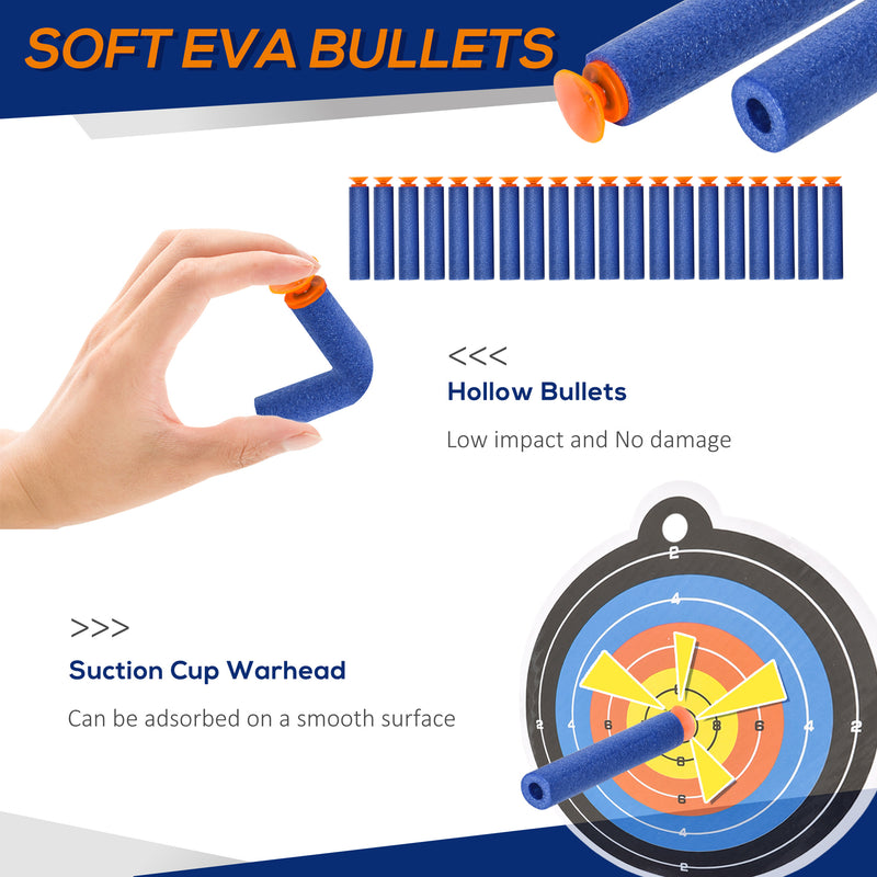 HOMCOM Automatic Foam Blaster Toy Gun Shooter 20 Soft EVA Darts for 8-12 Year