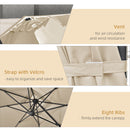 Outsunny 2.7 x 2.7 m Cantilever Parasol Garden Umbrella w/ Cross Base White