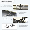 Outsunny 4 x 3M Wall Mounted Awning Free Stand Canopy Shade Porch Pergola Cream