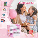 ZONEKIZ Storage Unit W/9 Removable Storage Baskets for Nursery Playroom, Pink