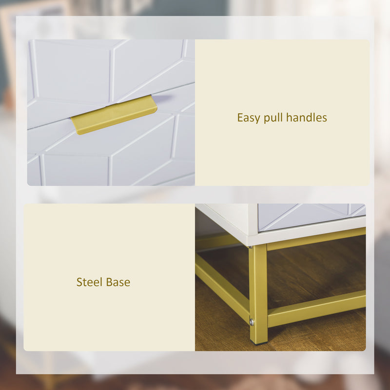 HOMCOM Accent Chest of Drawers, 5-Drawer Storage Organizer Unit for Bedroom