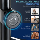 HOMCOM Elliptical Cross Trainer w/ Adjustable Resistance, LCD Monitor, Wheels