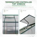 Outsunny Walk-in Greenhouse Garden Polycarbonate Aluminium w/ Smart Window 6x6ft