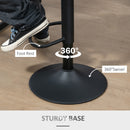 HOMCOM Retro Barstools Set of 2 PU Leather Adjustable Height Swivel Bar Chairs