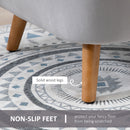 HOMCOM Velvet Fabric Single Sofa Accent Chair Solid Wood Leg Upholstered Grey