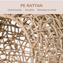 PawHut Rattan Elevated Cat House Kitten Bed Pet Furniture W/ Cushion Natural