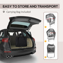 Fabric Pet Puppy Dog Cat Rabbit Pig  Playpen Play Pen Run Blue Black 37x37x95cm