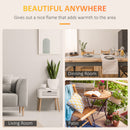 HOMCOM Wall Mounting Bio Ethanol Fireplace Heater with 1.5L Tank, Silver