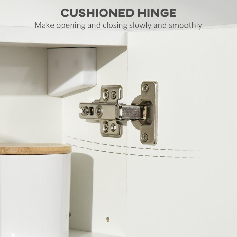 kleankin Bathroom Mirror Cabinet Wall Mounted Cupboard w/ Adjustable Shelf