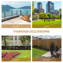 Outsunny 2 Seater Wood Garden Storage Bench Outdoor Storage Box Natural