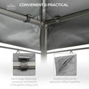 Outsunny 3x4m Gazebo Replacement Roof Canopy 2 Tier Top UV Cover Patio Grey