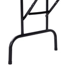 HOMCOM 8 Player Folding Games Poker Table Chip Cup Holder Steel Base Felt Green